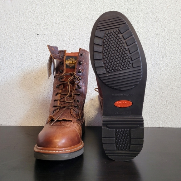 Bonanza Brown Leather Boots - Picture 3 of 4